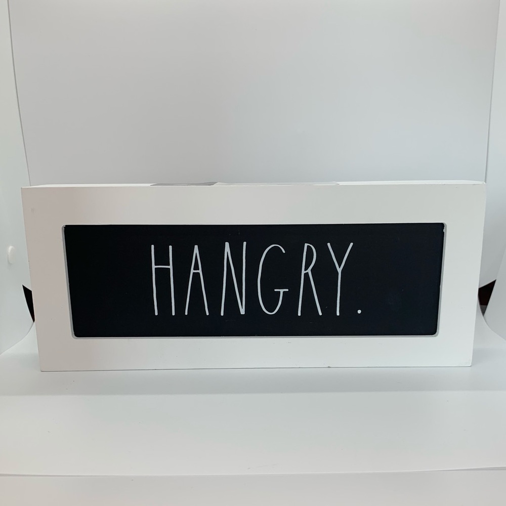 NWT Rae Dunn Hangry Wooden Sign Farmhouse Decor